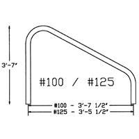 125 Pair Handrails Tpc White 42 In - RAILS